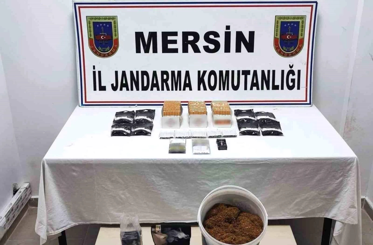 Mersin'de kaçak makaron operasyonunda 4 şüpheli gözaltına alındı