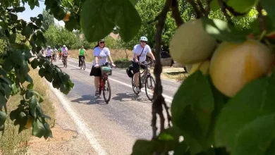 Mersin Erdemli'de Bisiklet ve Yamaç Paraşütü Etkinliği