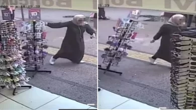 Gizemli kadın terör estirdi! Cadde boyu 50 dükkan savaş alanına döndü