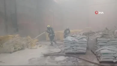Lojistik deposunda çıkan yangın söndürüldü