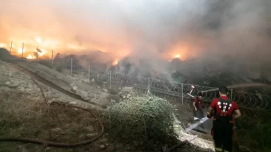 Mersin Yenişehir'de Atık Alanında Yangın Çıktı