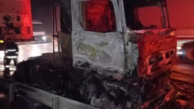 Tarsus'ta Seyir Halindeki Tır Yangını