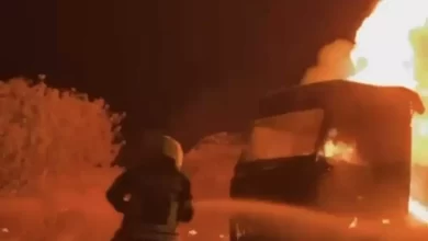 Tarsus'ta TIR Yangını: O Anlar Kamerada