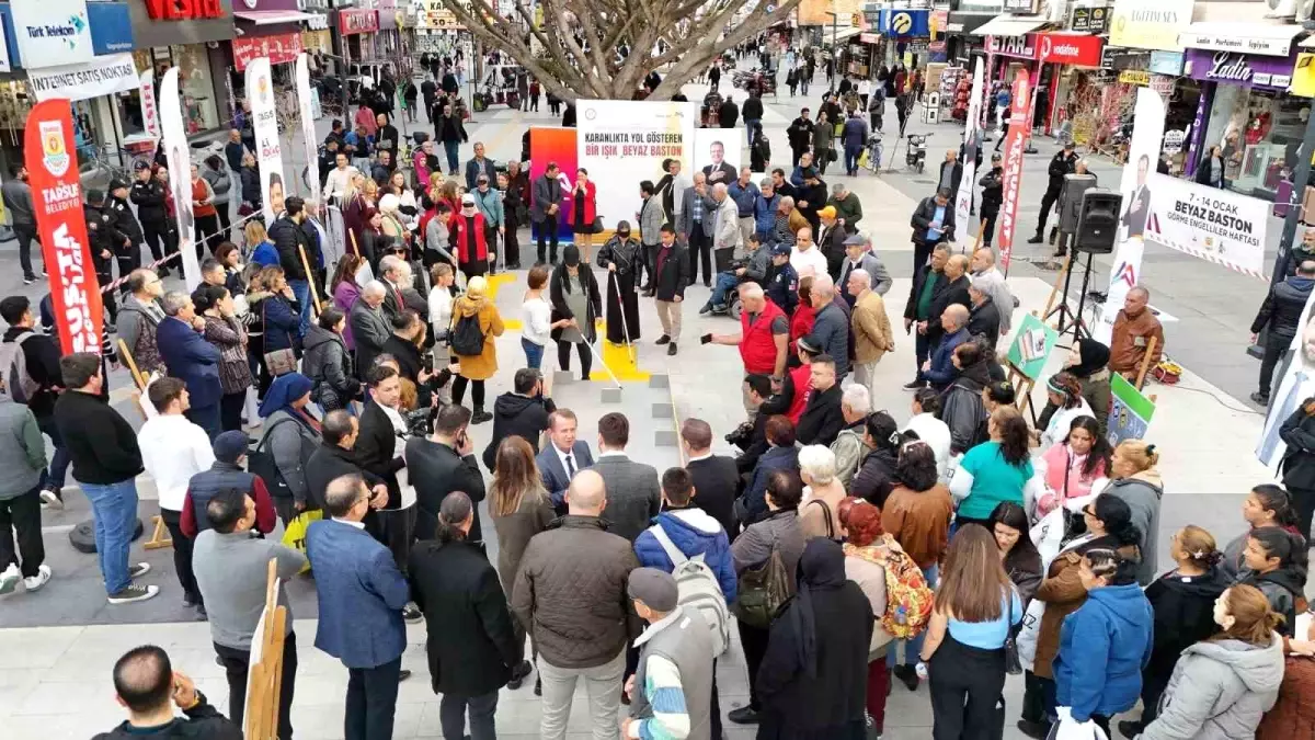 Tarsus'ta Beyaz Baston Görme Engelliler Farkındalık Haftası Etkinliği