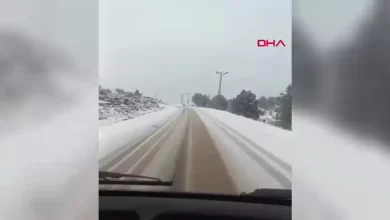 Mersin'de Öğrenci Servisi Kar Nedeniyle Devrildi